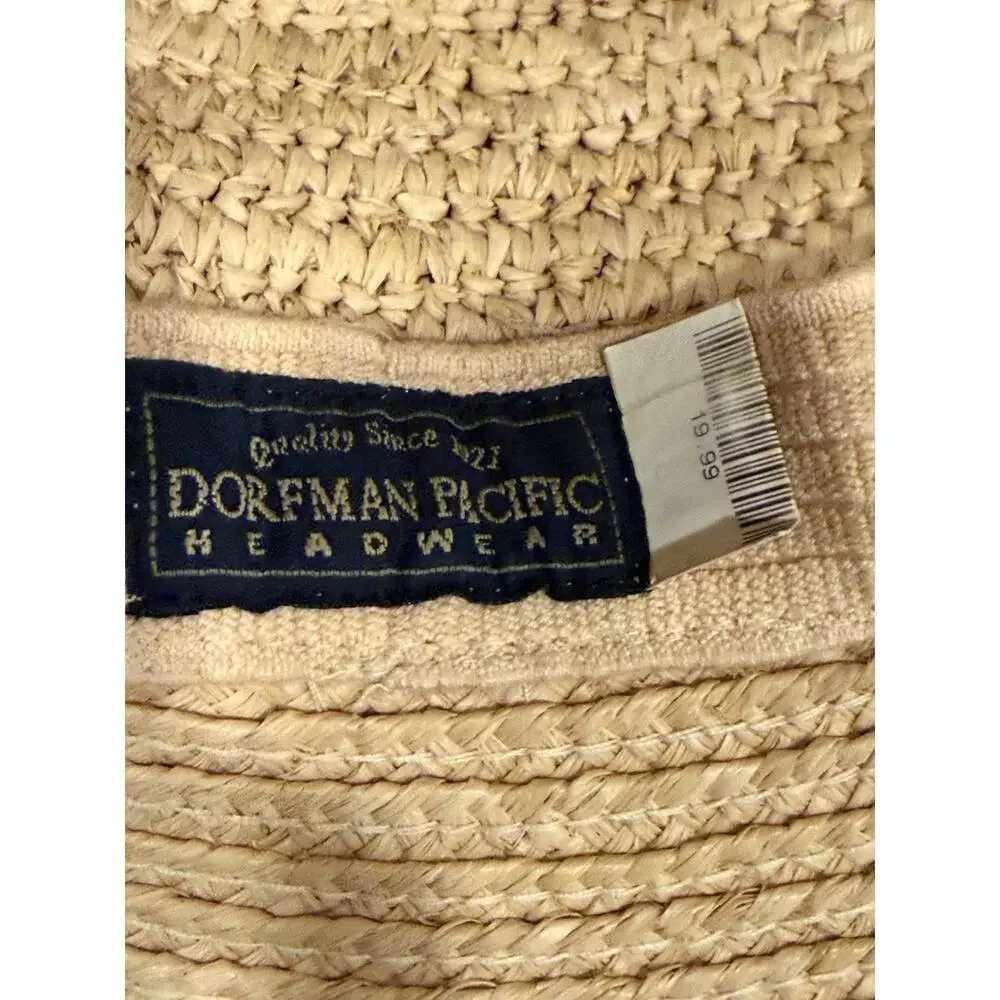 Dorfman Pacific Women’s L1000R Wide Brim Raffia Straw Hat. NWT